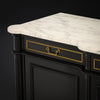 Ebonized, Grande Louis XVI Style Buffet, Carrara Marble, Circa 1880