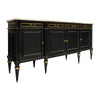 Ebonized, Grande Louis XVI Style Buffet, Carrara Marble, Circa 1880