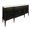 Ebonized, Grande Louis XVI Style Buffet, Carrara Marble, Circa 1880