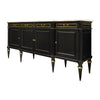 Ebonized, Grande Louis XVI Style Buffet, Carrara Marble, Circa 1880