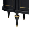 Classic Demilune, Louis XVI Style French Buffet, Ebonized, Circa 1920
