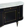 Classic Demilune, Louis XVI Style French Buffet, Ebonized, Circa 1920