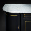 Classic Demilune, Louis XVI Style French Buffet, Ebonized, Circa 1920