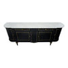 Classic Demilune, Louis XVI Style French Buffet, Ebonized, Circa 1920
