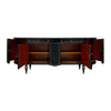 Classic Demilune, Louis XVI Style French Buffet, Ebonized, Circa 1920