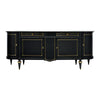 Classic Demilune, Louis XVI Style French Buffet, Ebonized, Circa 1920