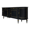 Classic Demilune, Louis XVI Style French Buffet, Ebonized, Circa 1920