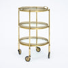 Art Deco Period, French Brass Bar Cart, Circa 1940