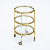 Art Deco Period, French Brass Bar Cart, Circa 1940