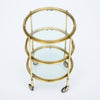 Art Deco Period, French Brass Bar Cart, Circa 1940