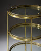 Art Deco Period, French Brass Bar Cart, Circa 1940