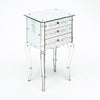 Art Deco Period French Mirrored Side Table, Engraved, Circa 1940