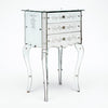 Art Deco Period French Mirrored Side Table, Engraved, Circa 1940