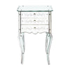 Art Deco Period French Mirrored Side Table, Engraved, Circa 1940