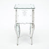 Art Deco Period French Mirrored Side Table, Engraved, Circa 1940
