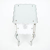 Art Deco Period French Mirrored Side Table, Engraved, Circa 1940