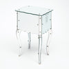 Art Deco Period French Mirrored Side Table, Engraved, Circa 1940