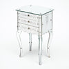Art Deco Period French Mirrored Side Table, Engraved, Circa 1940