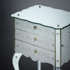 Art Deco Period French Mirrored Side Table, Engraved, Circa 1940