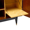 French Period Mid-Century Modern Buffet, Rosewood and Brass, Circa 1950