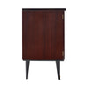 French Period Mid-Century Modern Buffet, Rosewood and Brass, Circa 1950