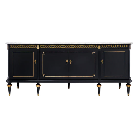 Grande Louis XVI Ebonized Buffet, French Antique, Circa 1920