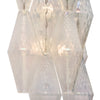 Iridescent Venetian Glass Sconces, Polyhedral, Murano, Italy
