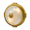 Art Deco Period French Ceiling Mounts, Brass and Etched Glass