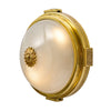 Art Deco Period French Ceiling Mounts, Brass and Etched Glass