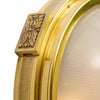Art Deco Period French Ceiling Mounts, Brass and Etched Glass