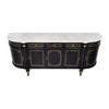 Louis XVI Style, French Classic Demilune, Ebonized, Circa 1920