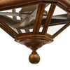 Grande French Antique Brass and Glass Lantern, Circa 1920