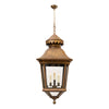 Grande French Antique Brass and Glass Lantern, Circa 1920