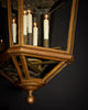 Grande French Antique Brass and Glass Lantern, Circa 1920
