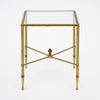French Art Deco Period Brass and Glass Side Table, Circa 1940