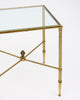 French Art Deco Period Brass and Glass Side Table, Circa 1940