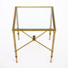 French Art Deco Period Brass and Glass Side Table, Circa 1940