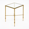 French Art Deco Period Brass and Glass Side Table, Circa 1940