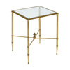 French Art Deco Period Brass and Glass Side Table, Circa 1940