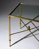 French Art Deco Period Brass and Glass Side Table, Circa 1940
