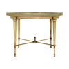 Maison Bagues Eglomized Glass Side Table, Brass, Art Deco Period