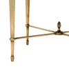 Maison Bagues Eglomized Glass Side Table, Brass, Art Deco Period
