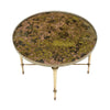 Maison Bagues Eglomized Glass Side Table, Brass, Art Deco Period