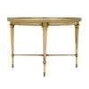 Maison Bagues Eglomized Glass Side Table, Brass, Art Deco Period