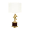 Maison Charles Vintage Brass Table Lamps, Horse Head, Circa 1950