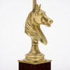 Maison Charles Vintage Brass Table Lamps, Horse Head, Circa 1950