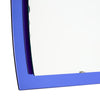 French Vintage Scalloped Mirror, Blue, Circa 1970