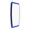 French Vintage Scalloped Mirror, Blue, Circa 1970