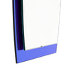 French Vintage Scalloped Mirror, Blue, Circa 1970