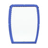 French Vintage Scalloped Mirror, Blue, Circa 1970